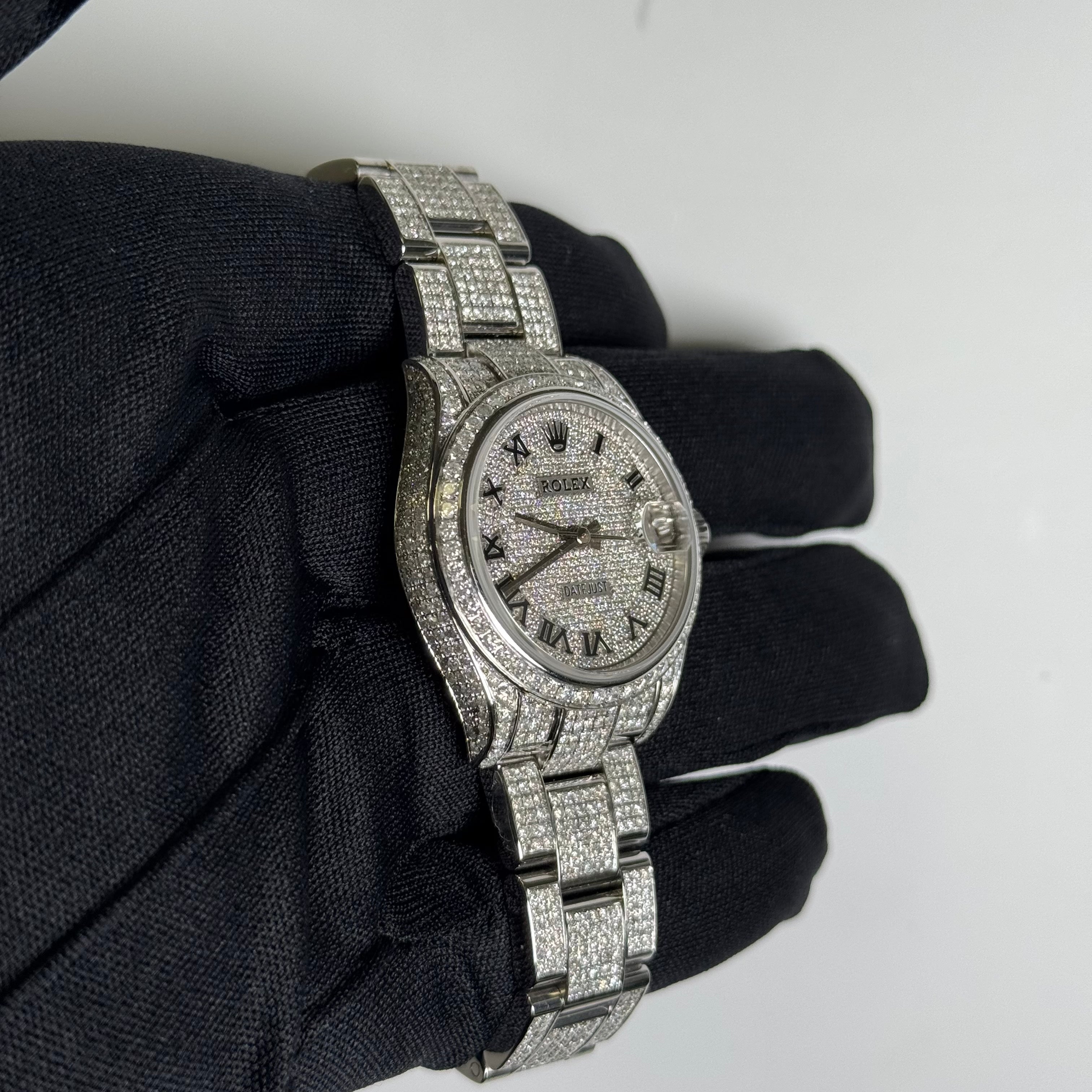 Rolex Datejust 31mm Custom Iced Out Dial Watch Ref# 278240 - Happy Jewelers Fine Jewelry Lifetime Warranty