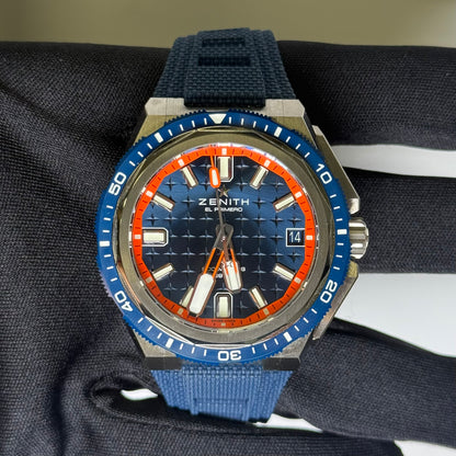Zenith Defy Extreme Diver 42.5mm Blue Dial Watch Ref# 95.9601.3620/51.I301 - Happy Jewelers Fine Jewelry Lifetime Warranty