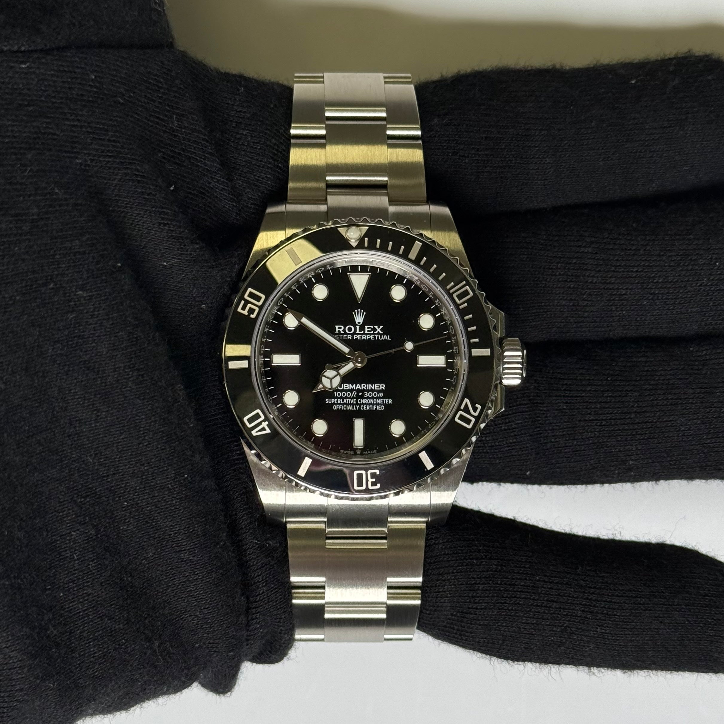 Rolex Submariner 41mm Black Dial Watch Ref# 124060 - Happy Jewelers Fine Jewelry Lifetime Warranty