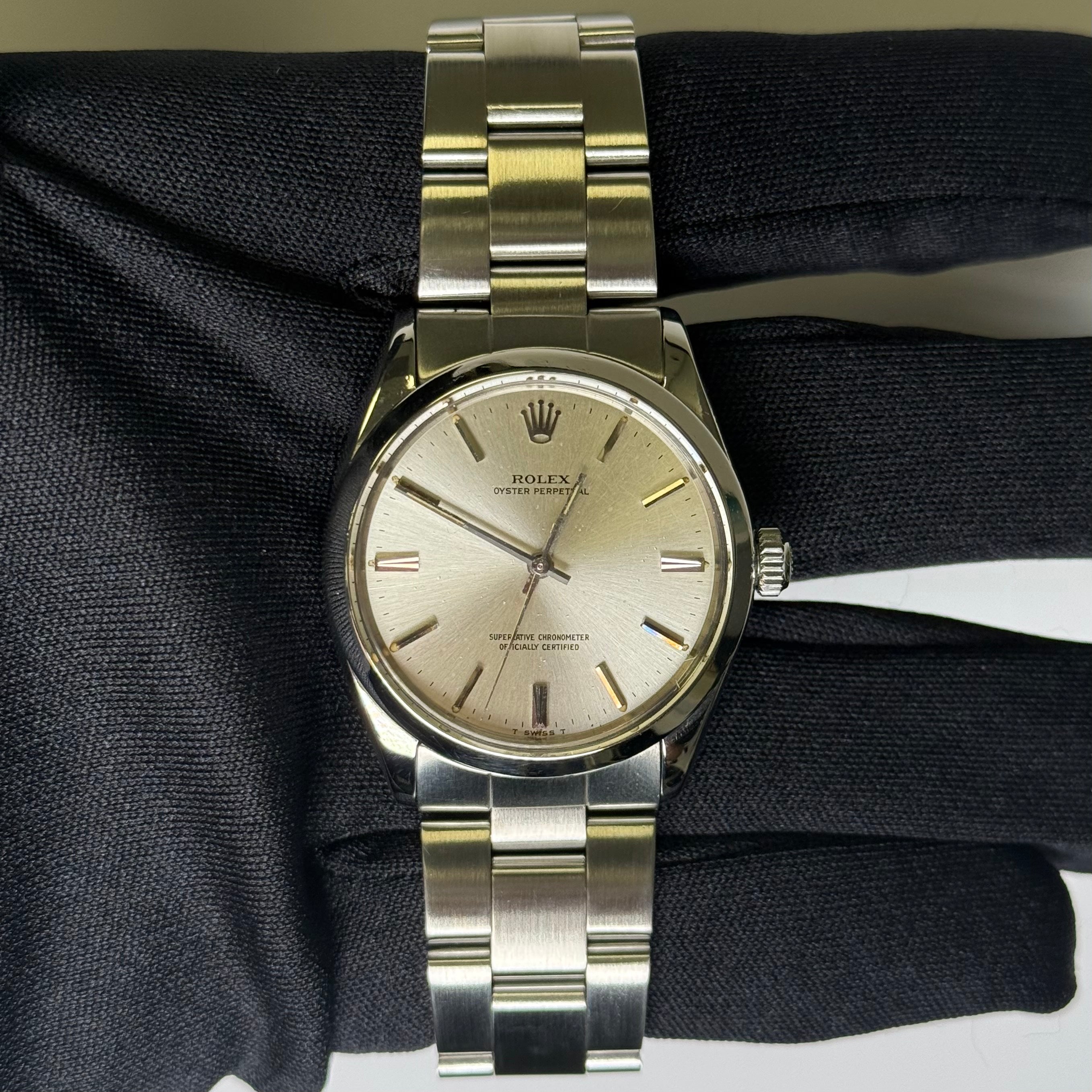 Rolex Air-King 34mm Silver Dial Watch Ref# 5500 - Happy Jewelers Fine Jewelry Lifetime Warranty