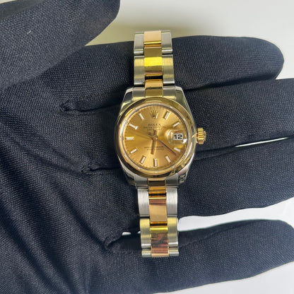 Rolex Datejust 26mm Champagne Dial Watch Ref# 179163 - Happy Jewelers Fine Jewelry Lifetime Warranty