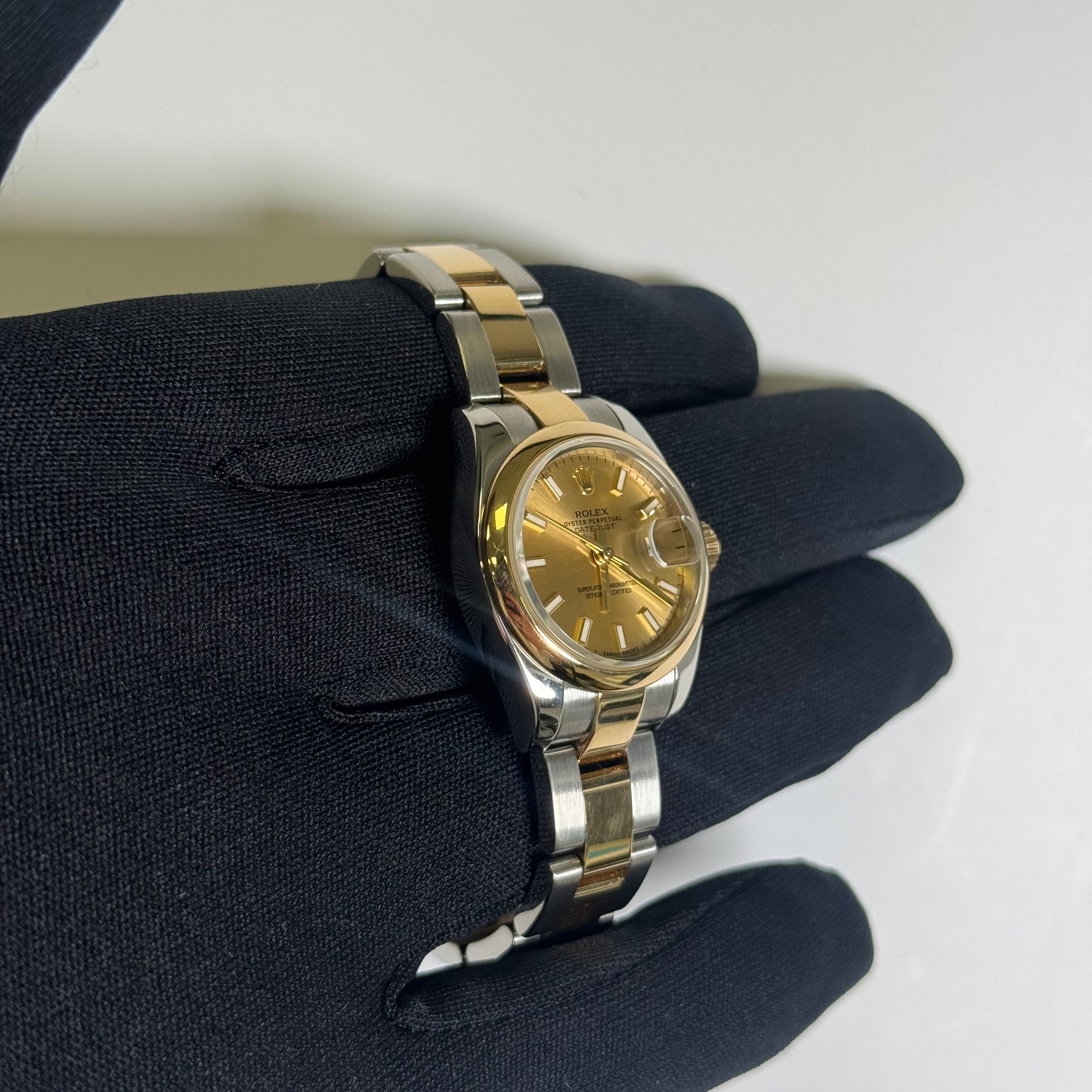 Rolex Datejust 26mm Champagne Dial Watch Ref# 179163 - Happy Jewelers Fine Jewelry Lifetime Warranty