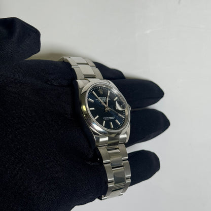 Rolex Datejust 36mm Blue Dial Watch Ref# 126200 - Happy Jewelers Fine Jewelry Lifetime Warranty