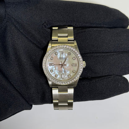 Rolex Oyster Perpetual 31mm MOP Dial Watch Ref# 67480 - Happy Jewelers Fine Jewelry Lifetime Warranty