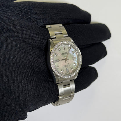 Rolex Oyster Perpetual 31mm MOP Dial Watch Ref# 67480 - Happy Jewelers Fine Jewelry Lifetime Warranty