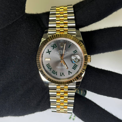 Rolex Datejust 41mm Wimbledon Dial Watch Ref# 126333 - Happy Jewelers Fine Jewelry Lifetime Warranty