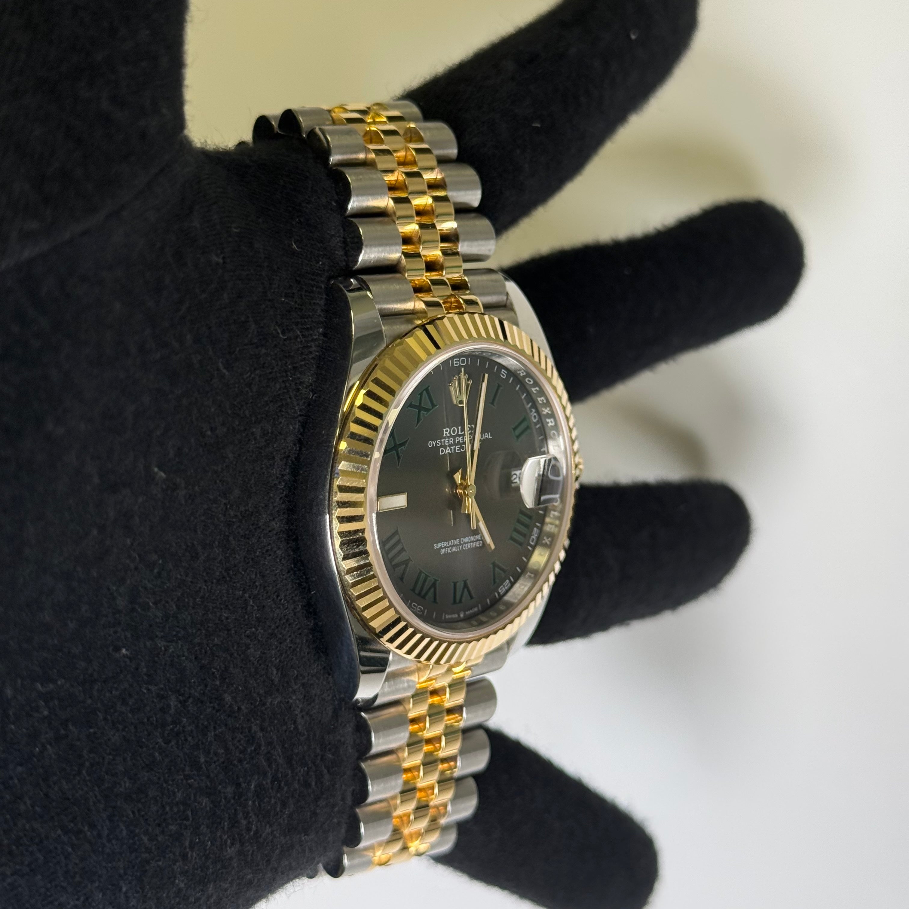 Rolex Datejust 41mm Wimbledon Dial Watch Ref# 126333 - Happy Jewelers Fine Jewelry Lifetime Warranty