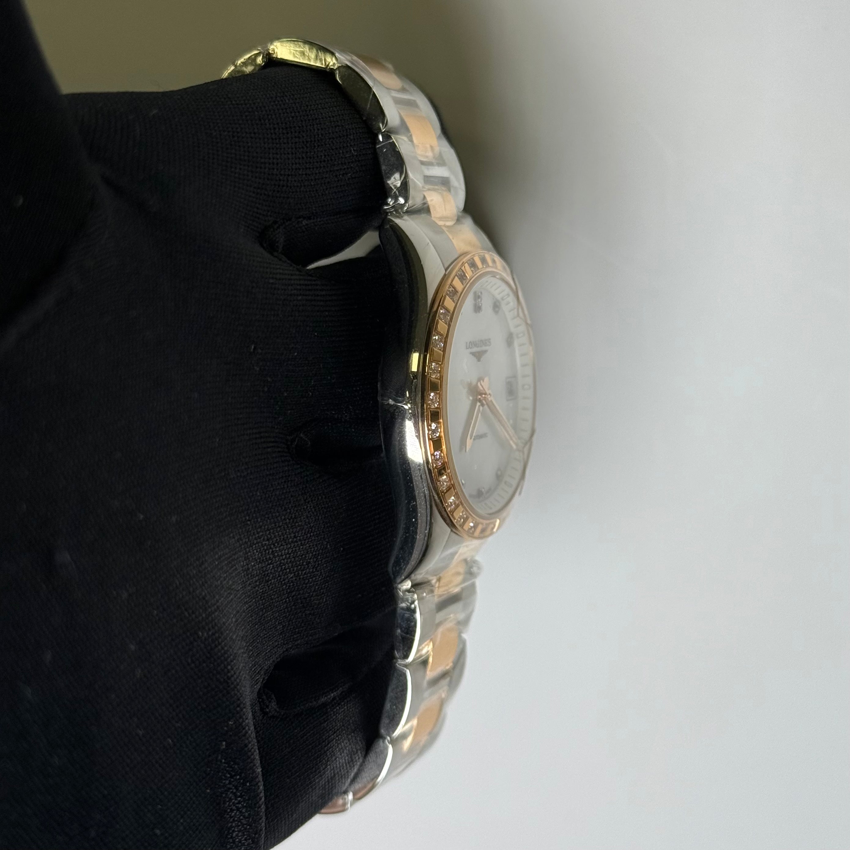 Longines Conquest 34mm MOP Dial Watch Ref#L2.385.5.88.7 - Happy Jewelers Fine Jewelry Lifetime Warranty