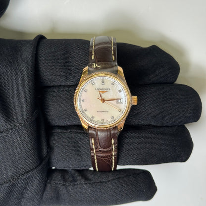 Longines Master Collection 25.5mm Mother of Pearl Dial Watch Ref#L2.128.9.87.3 - Happy Jewelers Fine Jewelry Lifetime Warranty