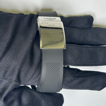 Breitling Unitime 49mm Black Chronograph Dial Watch Ref# AB0521 - Happy Jewelers Fine Jewelry Lifetime Warranty