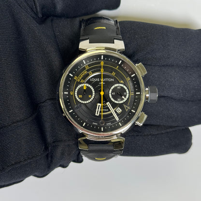 Louis Vuitton Tambour 44mm Black Dial Watch Ref# Q102B - Happy Jewelers Fine Jewelry Lifetime Warranty