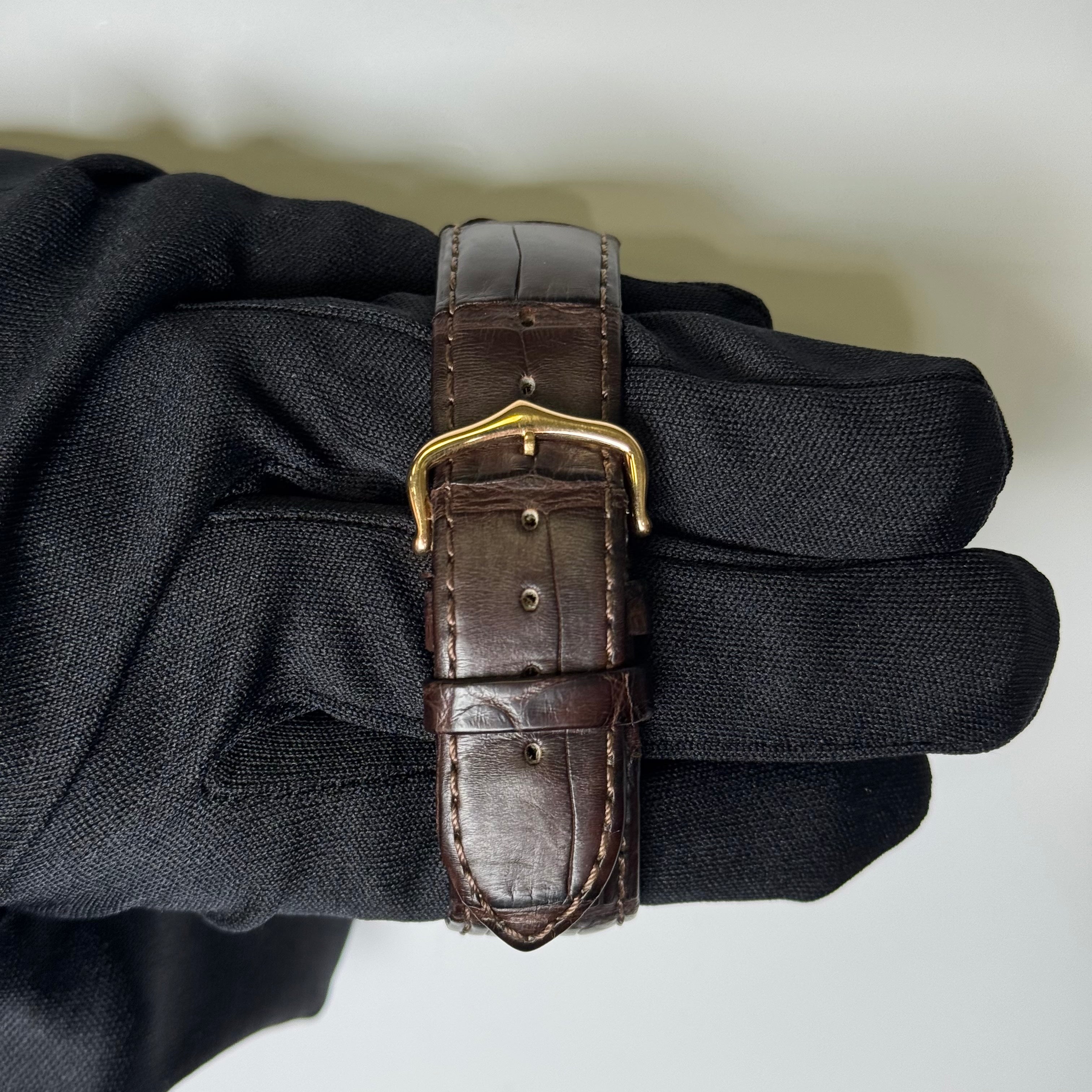 Cartier Ronde Louis 36mm 18K Rose Gold Cream Roman Dial Watch With Brown Leather Strap REF# W6800251 - Happy Jewelers Fine Jewelry Lifetime Warranty