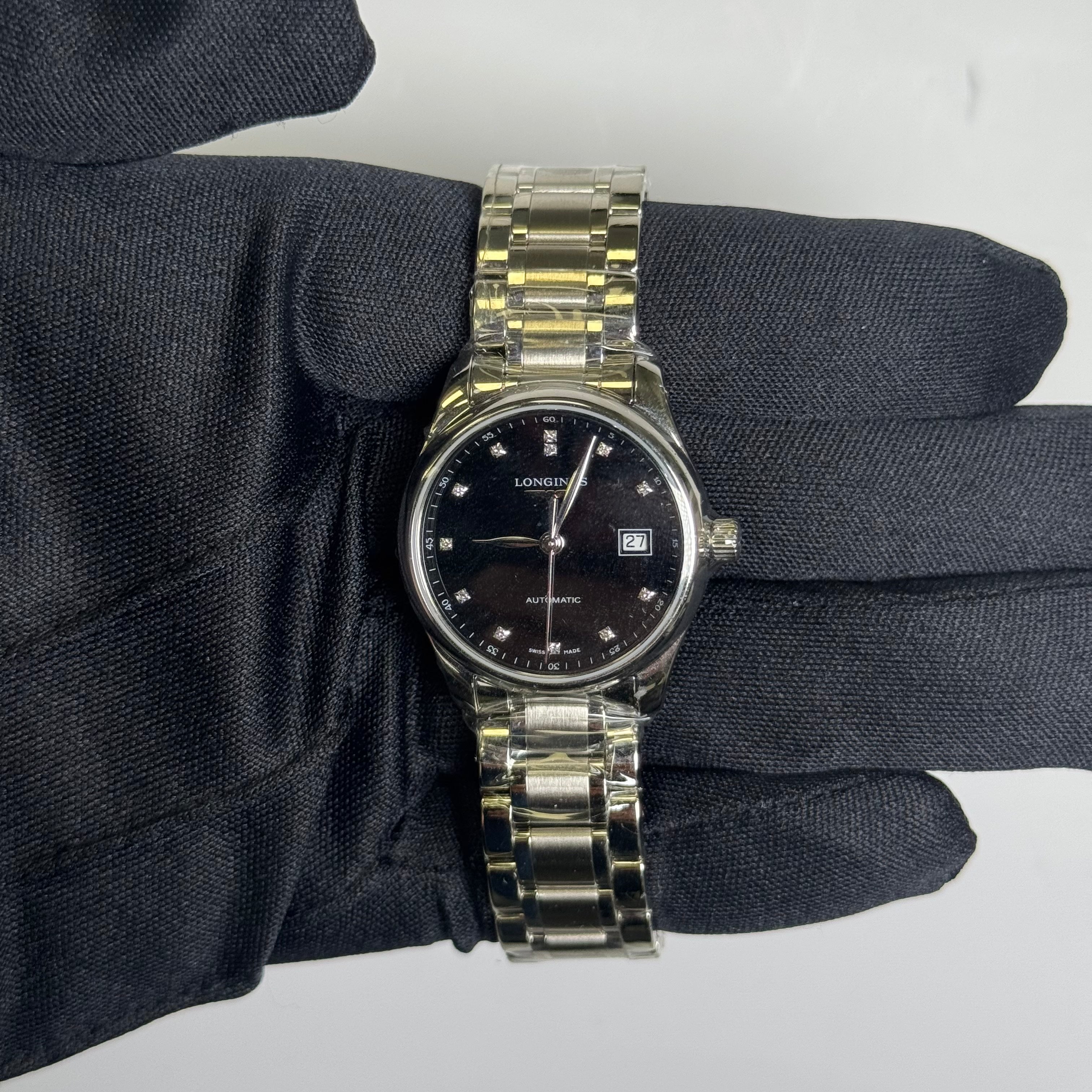 Longines Moonphase 29mm Black Dial Watch Ref#L2.257.4.57.6 - Happy Jewelers Fine Jewelry Lifetime Warranty