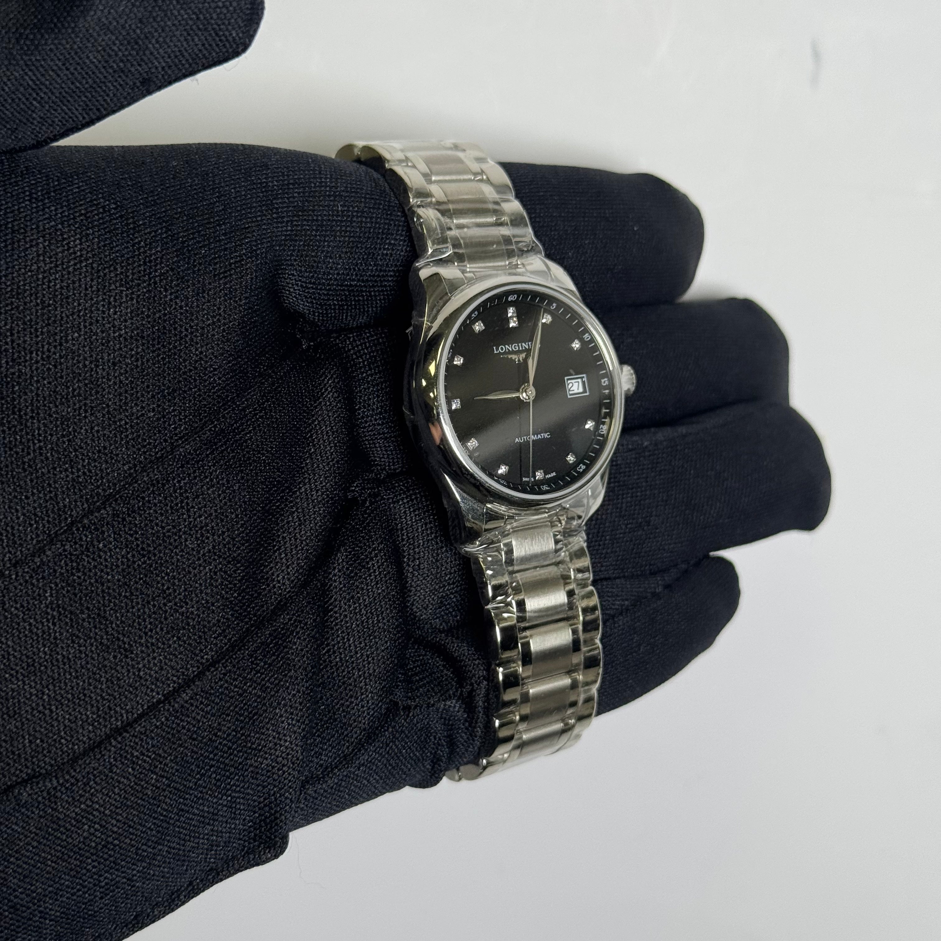 Longines Moonphase 29mm Black Dial Watch Ref#L2.257.4.57.6 - Happy Jewelers Fine Jewelry Lifetime Warranty