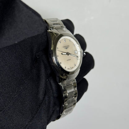 Longines Master Collection 34mm Mother of Pearl Dial Watch Ref#L2.385.3.87.6 - Happy Jewelers Fine Jewelry Lifetime Warranty