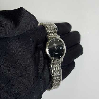 Longines Elegant Collection 29mm Black Dial Watch Ref#L4.310.4.57.6 - Happy Jewelers Fine Jewelry Lifetime Warranty