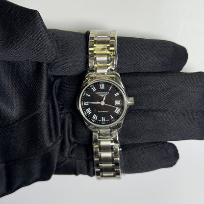 Longines Master Collection 25.5mm Black Dial Watch Ref#L2.128.4.51.6 - Happy Jewelers Fine Jewelry Lifetime Warranty