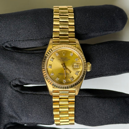 Rolex Datejust 26mm Champagne Dial Watch Ref# 69178 - Happy Jewelers Fine Jewelry Lifetime Warranty