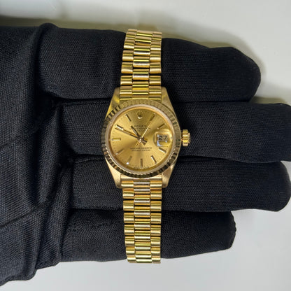 Rolex Datejust 26mm Champagne Dial Watch Ref# 69178 - Happy Jewelers Fine Jewelry Lifetime Warranty