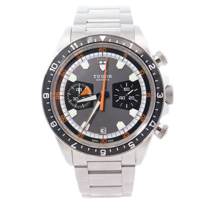 Tudor Heritage Chronograph 42mm Grey Dial Watch Ref# 70330N - Happy Jewelers Fine Jewelry Lifetime Warranty