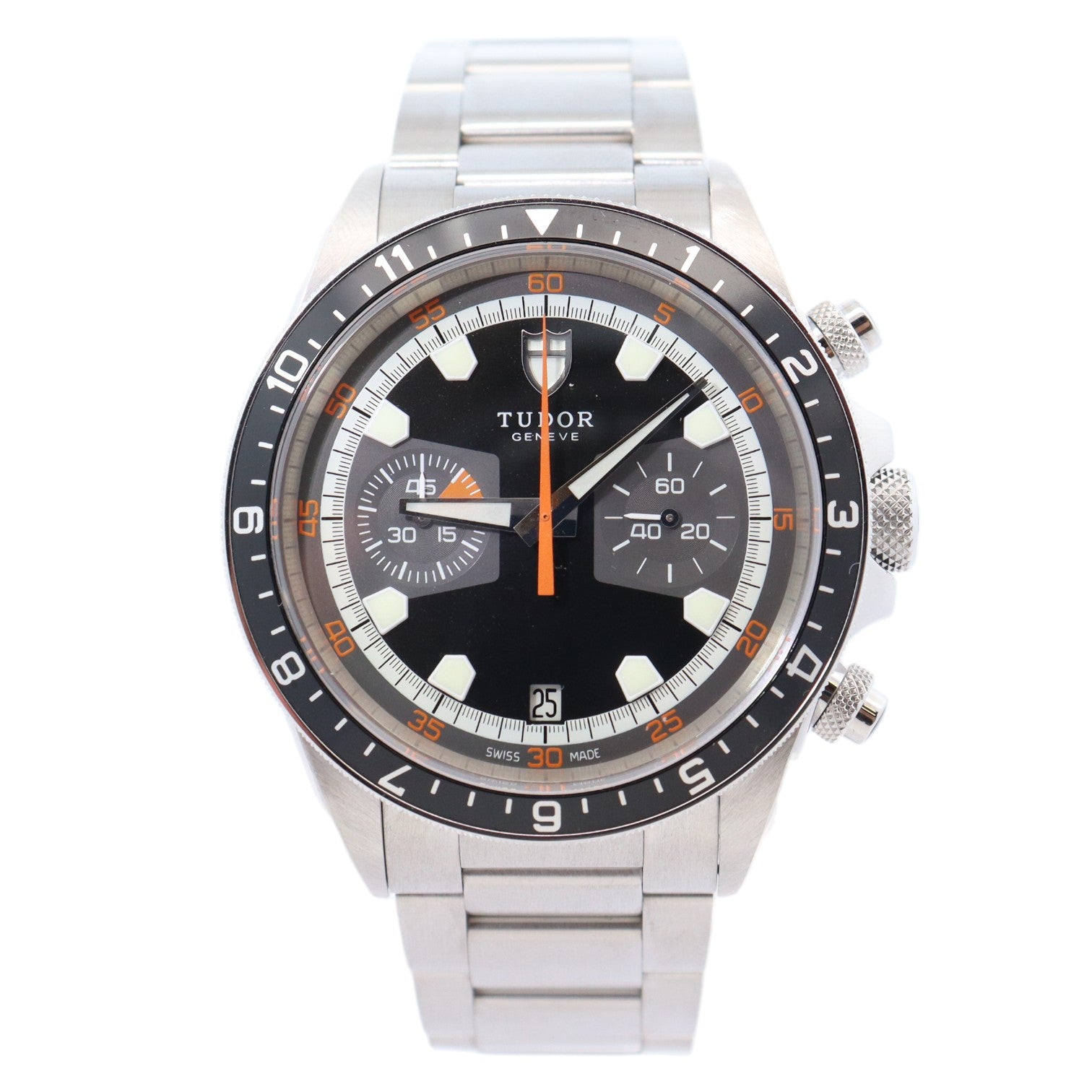 Tudor Heritage Chronograph 42mm Grey Dial Watch Ref# 70330N - Happy Jewelers Fine Jewelry Lifetime Warranty