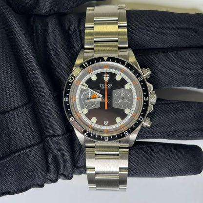 Tudor Heritage Chronograph 42mm Grey Dial Watch Ref# 70330N - Happy Jewelers Fine Jewelry Lifetime Warranty