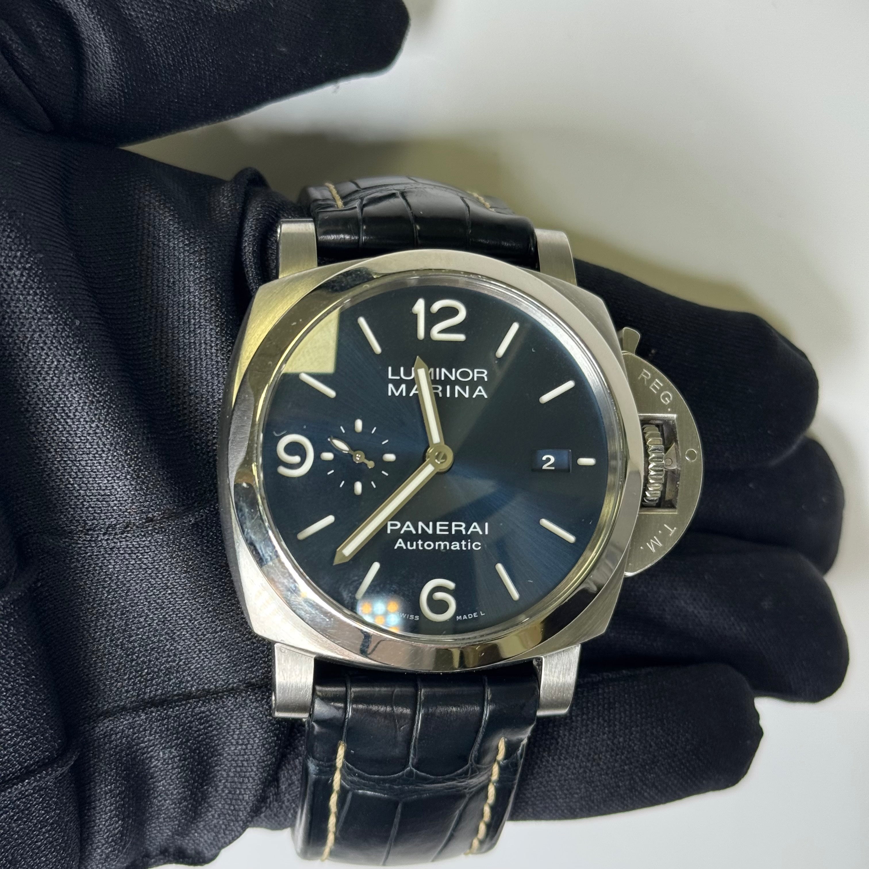 Panerai Luminor 44mm Blue Dial Ref# PAM01313 - Happy Jewelers Fine Jewelry Lifetime Warranty