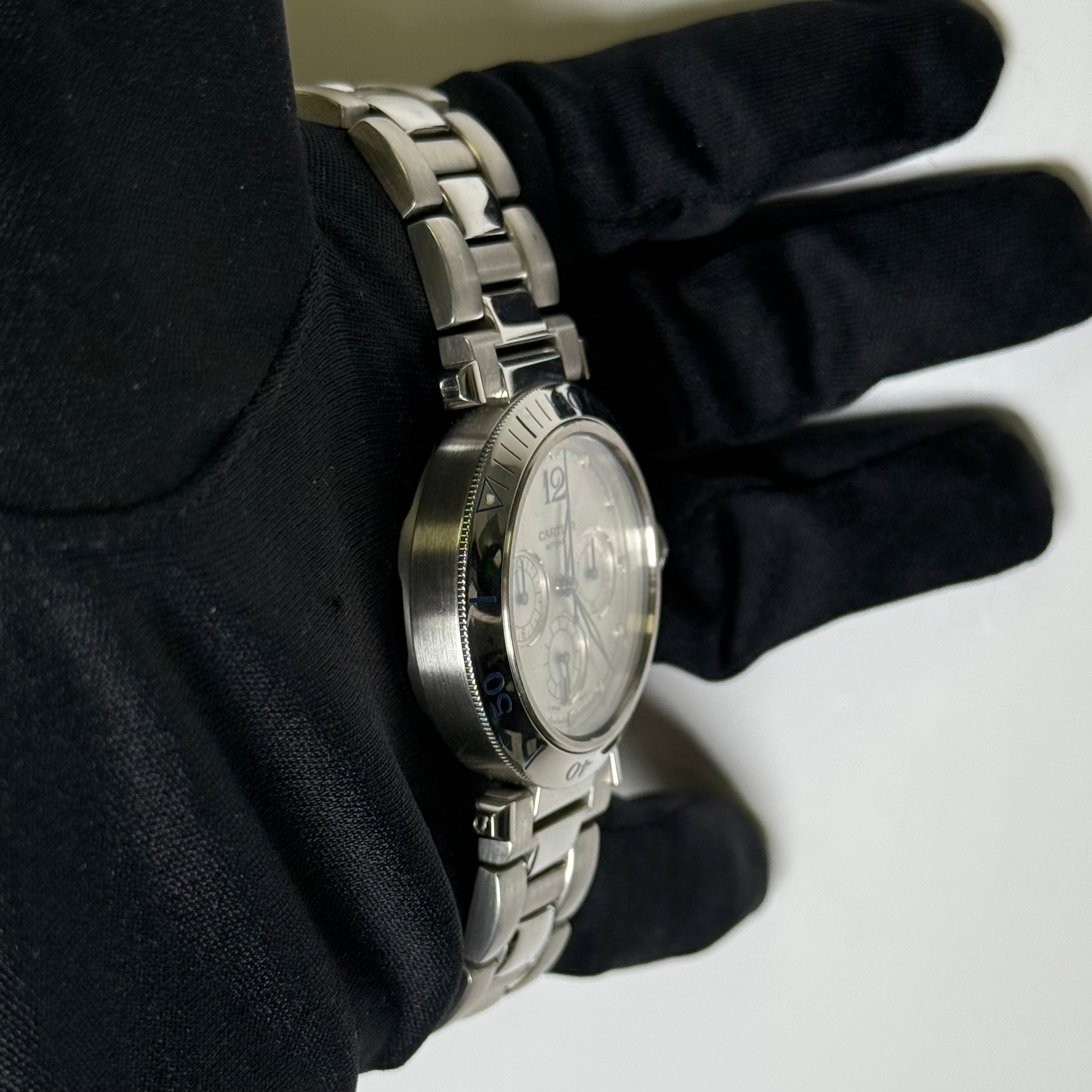 Cartier Pasha 38mm Silver Dial Watch Ref# W31030H3 – Happy Jewelers