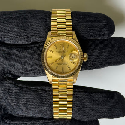 Rolex Datejust 26mm Champagne Dial Watch Ref# 69178 - Happy Jewelers Fine Jewelry Lifetime Warranty
