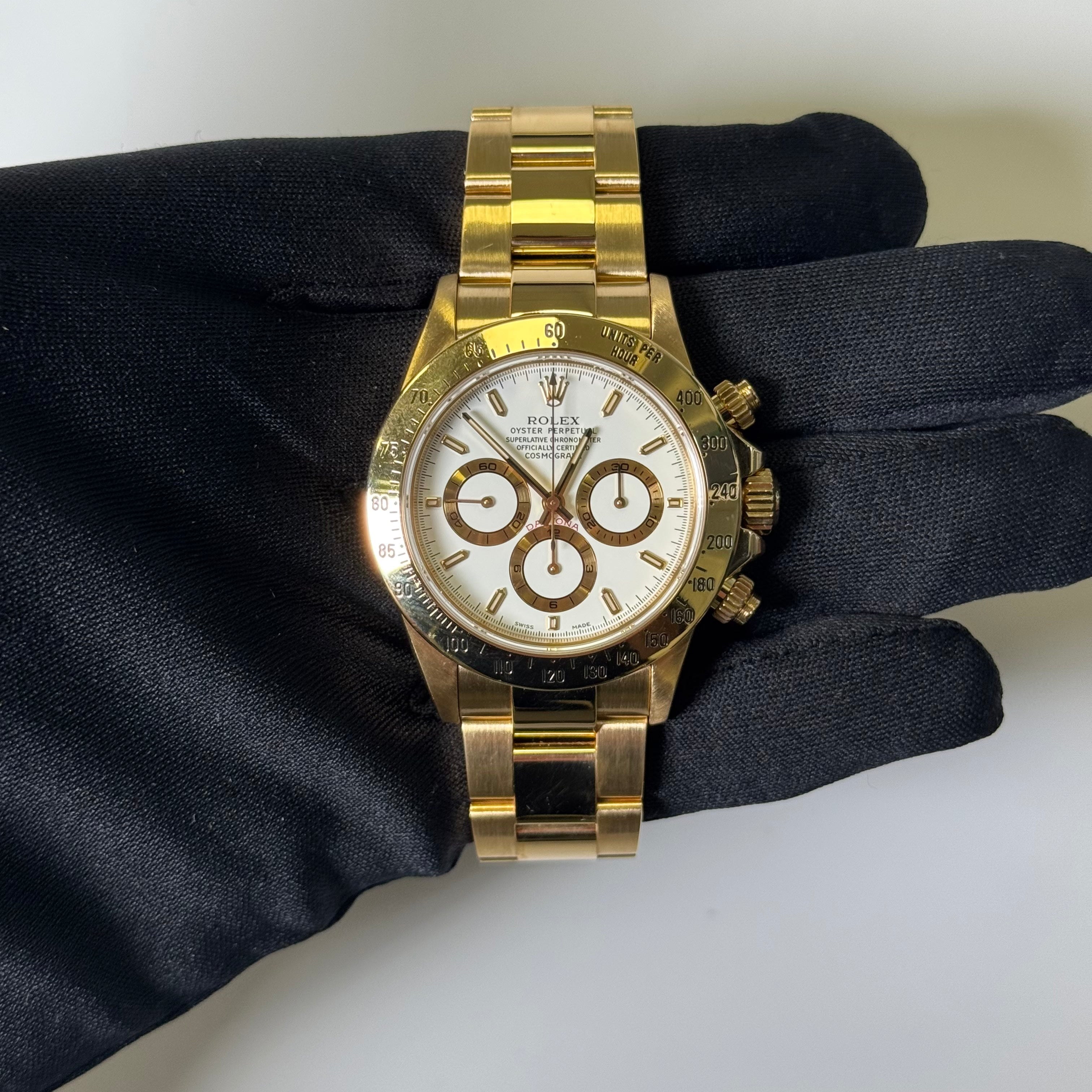 Rolex Daytona 40mm White Dial Watch Ref# 16528 - Happy Jewelers Fine Jewelry Lifetime Warranty