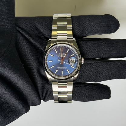 Rolex Datejust 36mm Blue Dial Watch Ref# 126200 - Happy Jewelers Fine Jewelry Lifetime Warranty