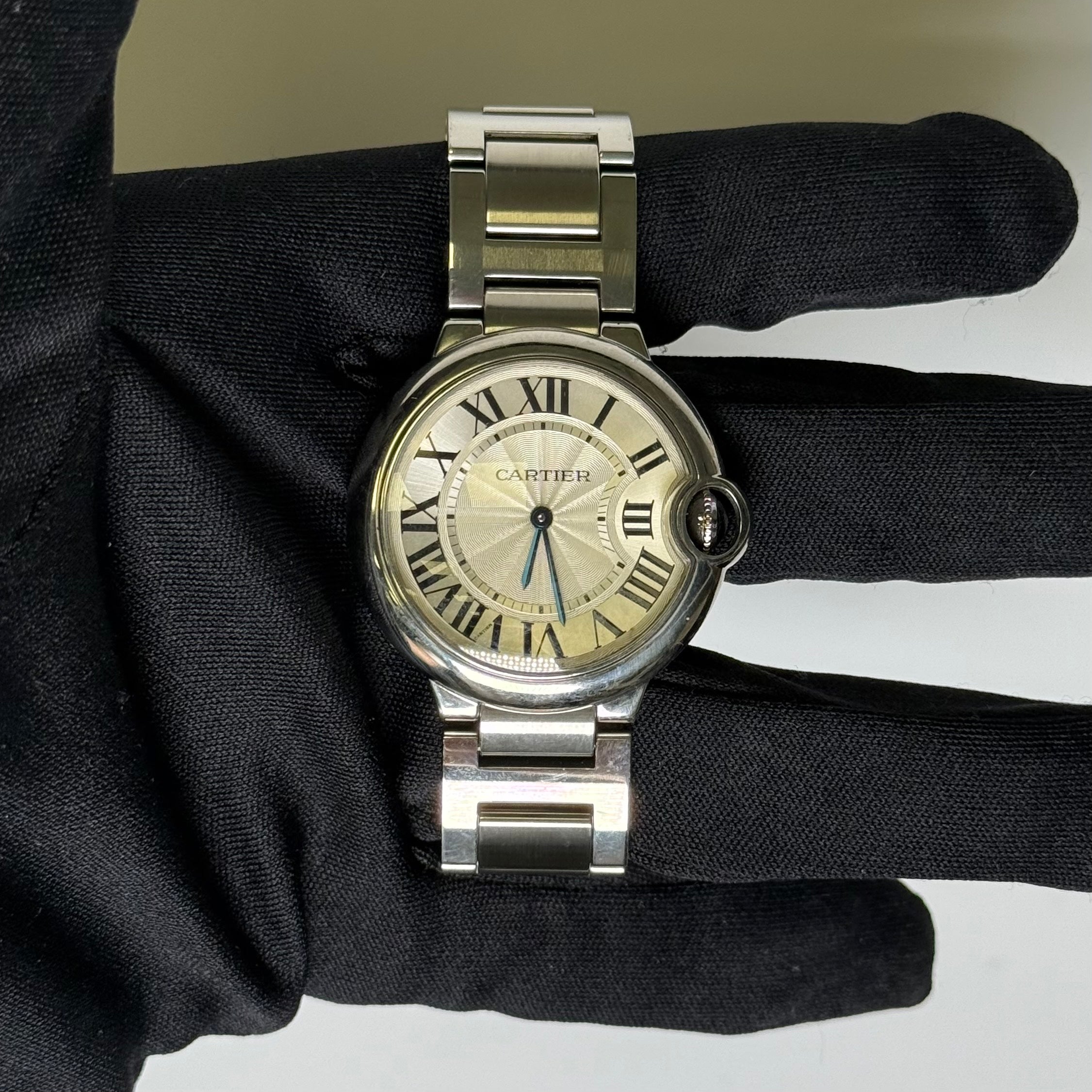 Cartier Ballon Bleu 36mm Silver Dial Watch Ref# W69011Z4 - Happy Jewelers Fine Jewelry Lifetime Warranty