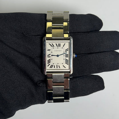 Cartier Tank Solo 34.8mm White Dial Watch Reference #W5200014 - Happy Jewelers Fine Jewelry Lifetime Warranty