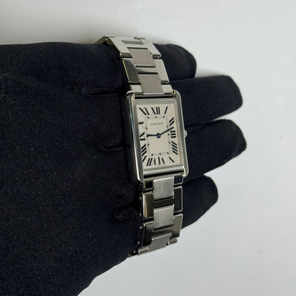 Cartier Tank Solo 34.8mm White Dial Watch Reference #W5200014 - Happy Jewelers Fine Jewelry Lifetime Warranty