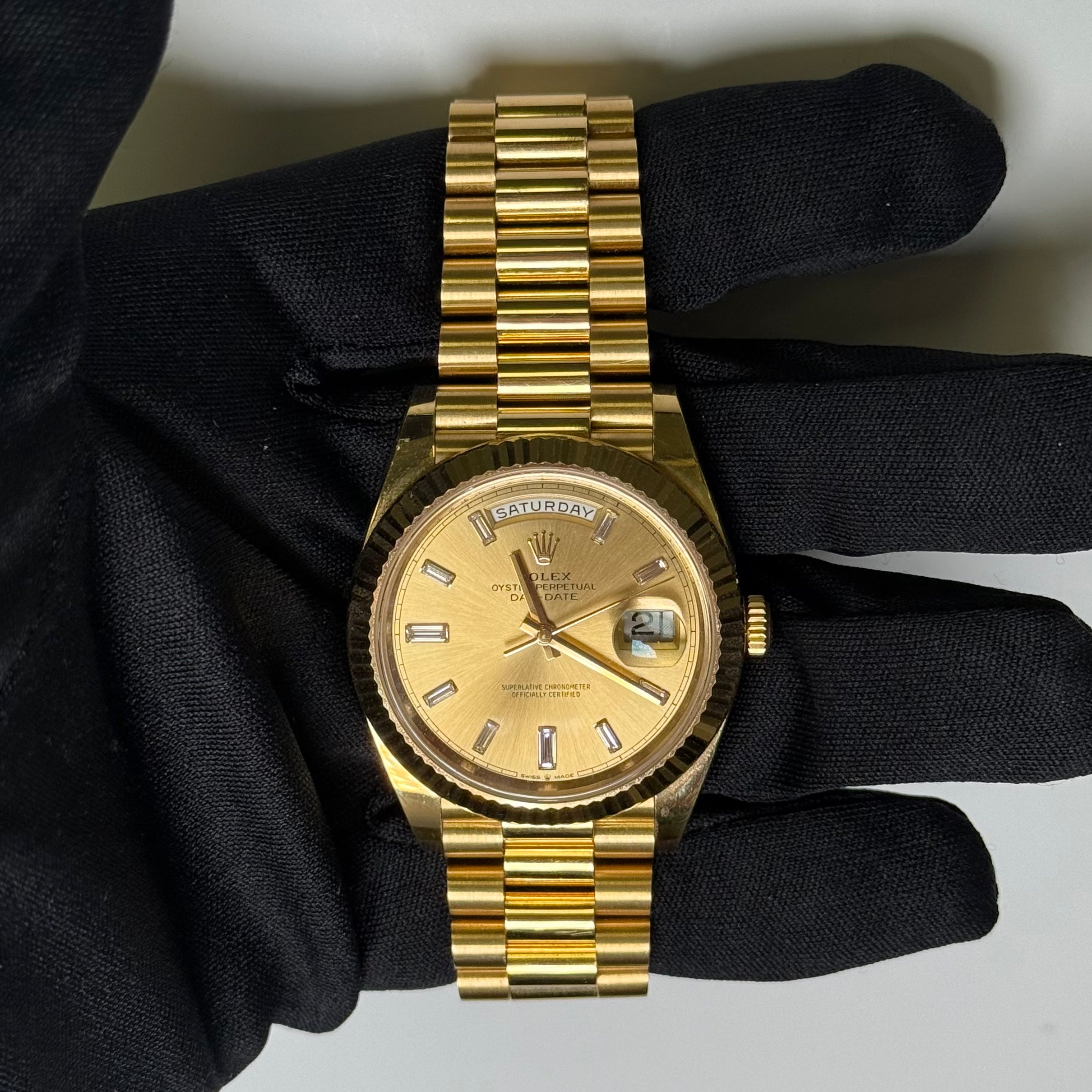 Rolex Day-Date 40mm Champagne Dial Watch Ref# 228238 – Happy Jewelers