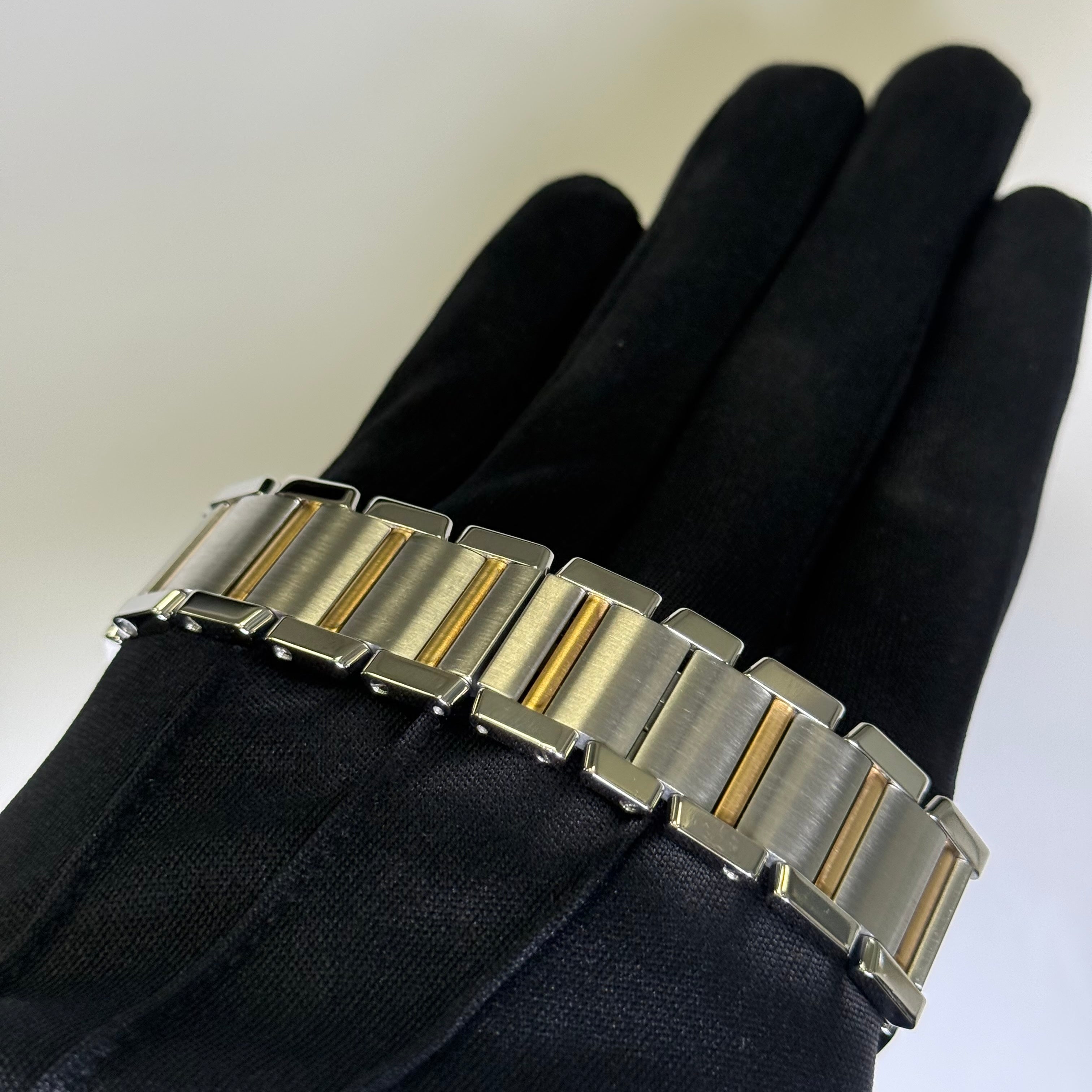 Cartier Tank Francaise 25mm Silver Dial Watch Reference #W51005Q4 - Happy Jewelers Fine Jewelry Lifetime Warranty