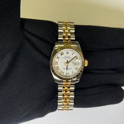 Rolex Datejust 26mm White Dial Watch Ref# 179173 - Happy Jewelers Fine Jewelry Lifetime Warranty