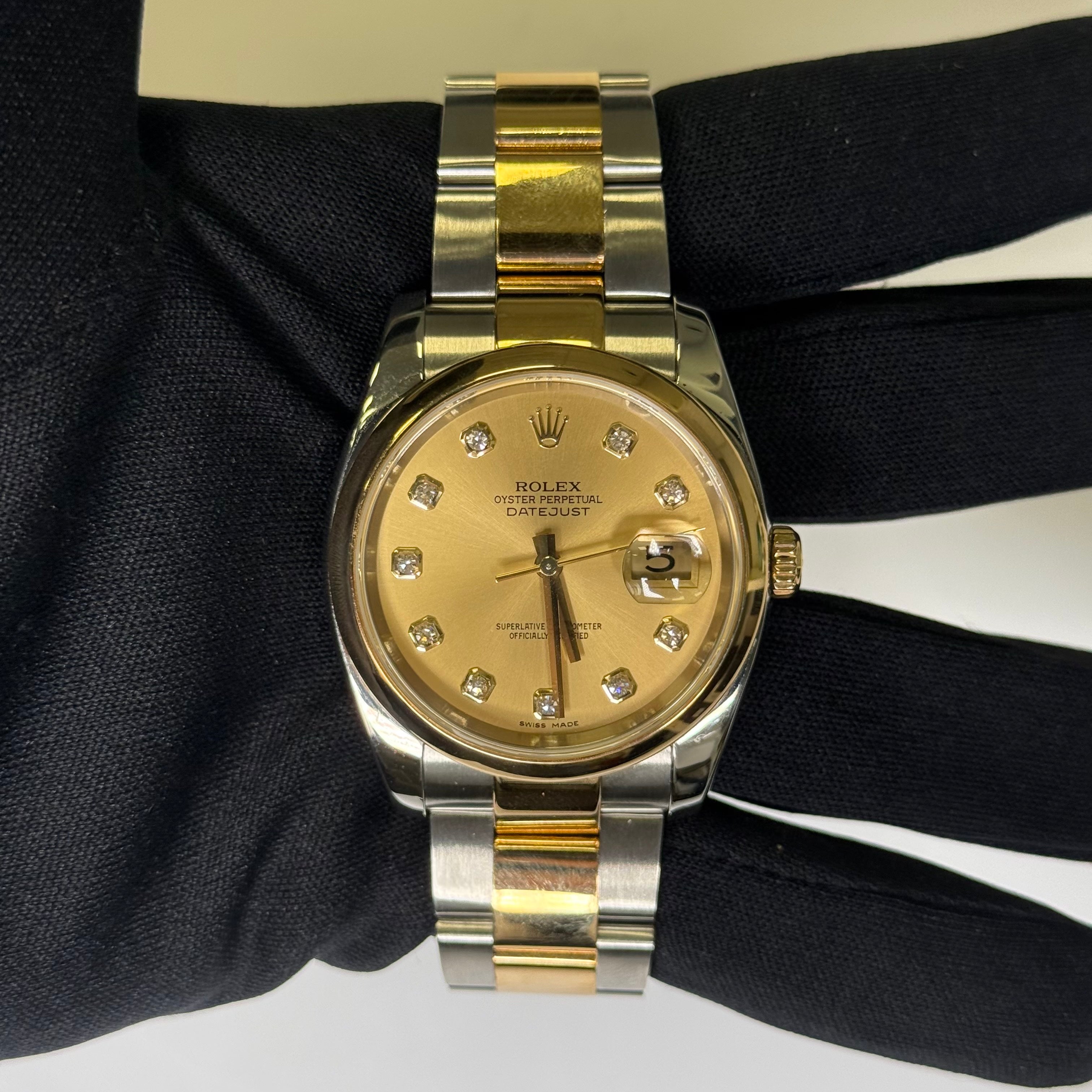 Rolex Datejust 36mm Champagne Dial Watch Ref# 116203 - Happy Jewelers Fine Jewelry Lifetime Warranty