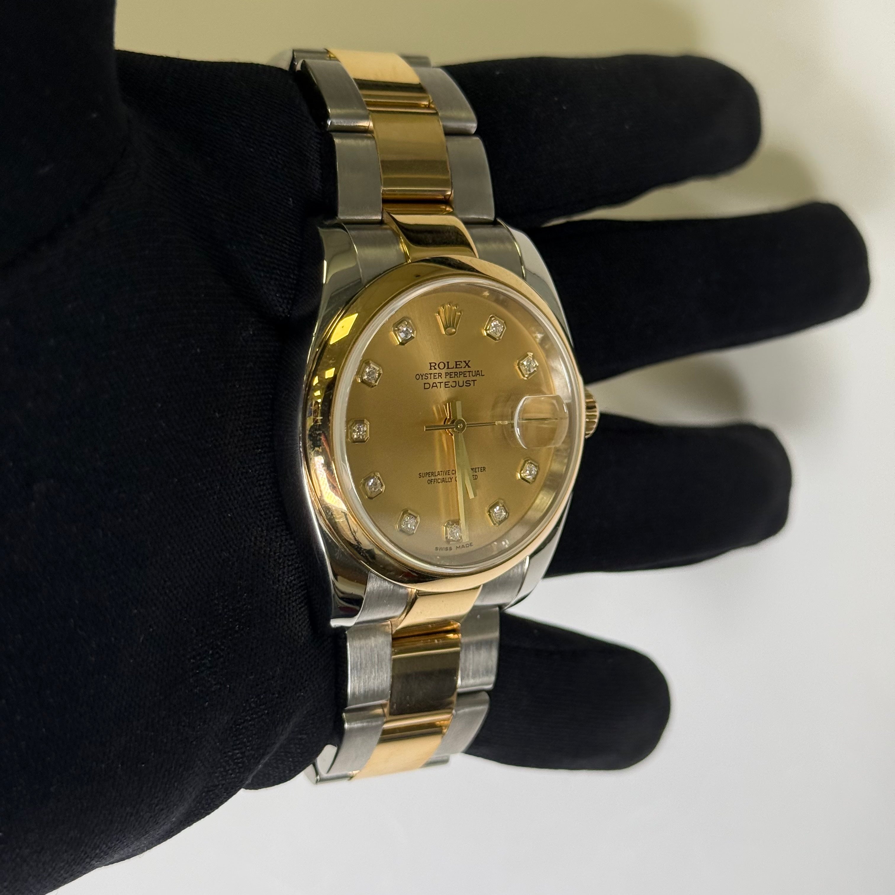 Rolex Datejust 36mm Champagne Dial Watch Ref# 116203 - Happy Jewelers Fine Jewelry Lifetime Warranty