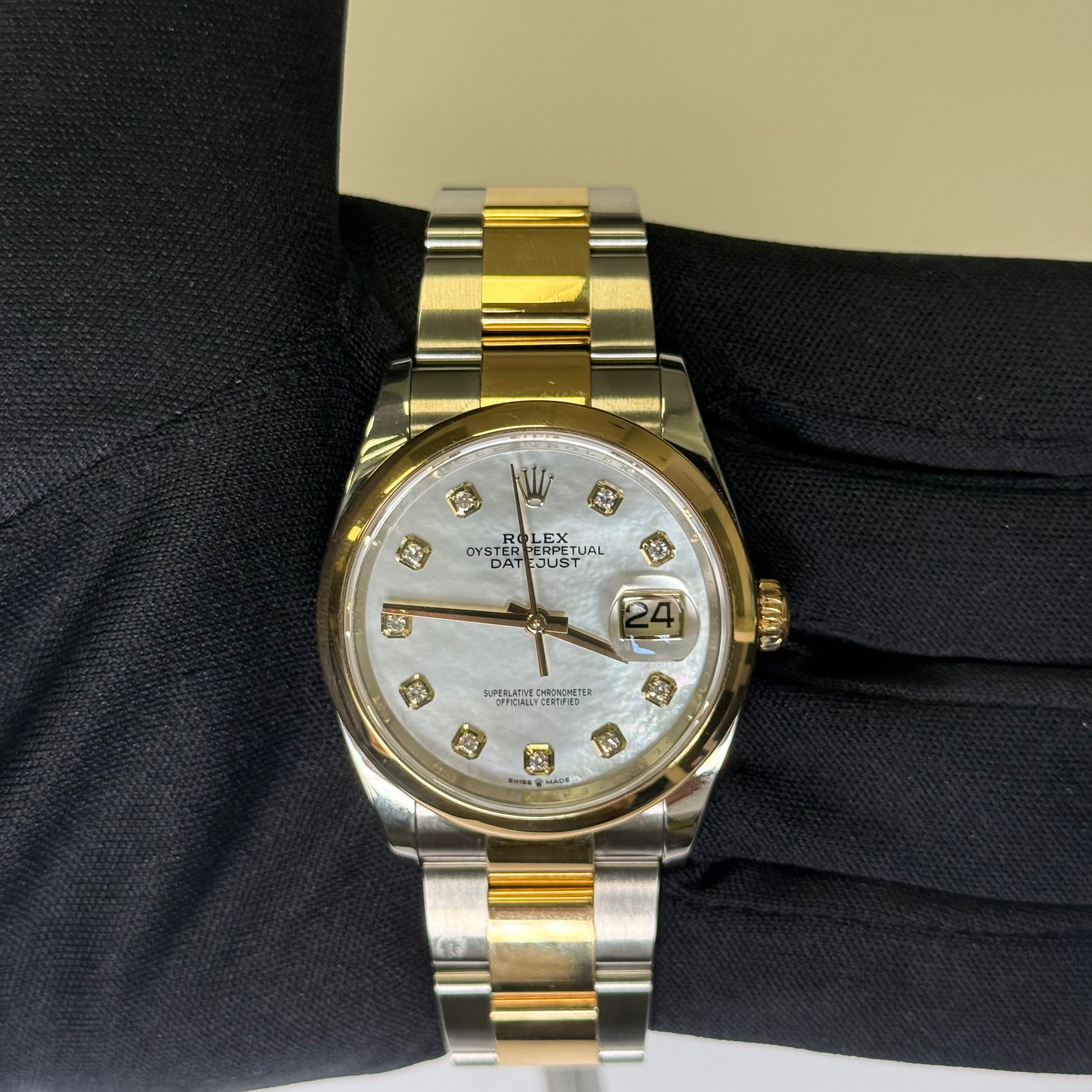 Rolex Datejust 36mm MOP Dial Watch Ref# 126203 - Happy Jewelers Fine Jewelry Lifetime Warranty