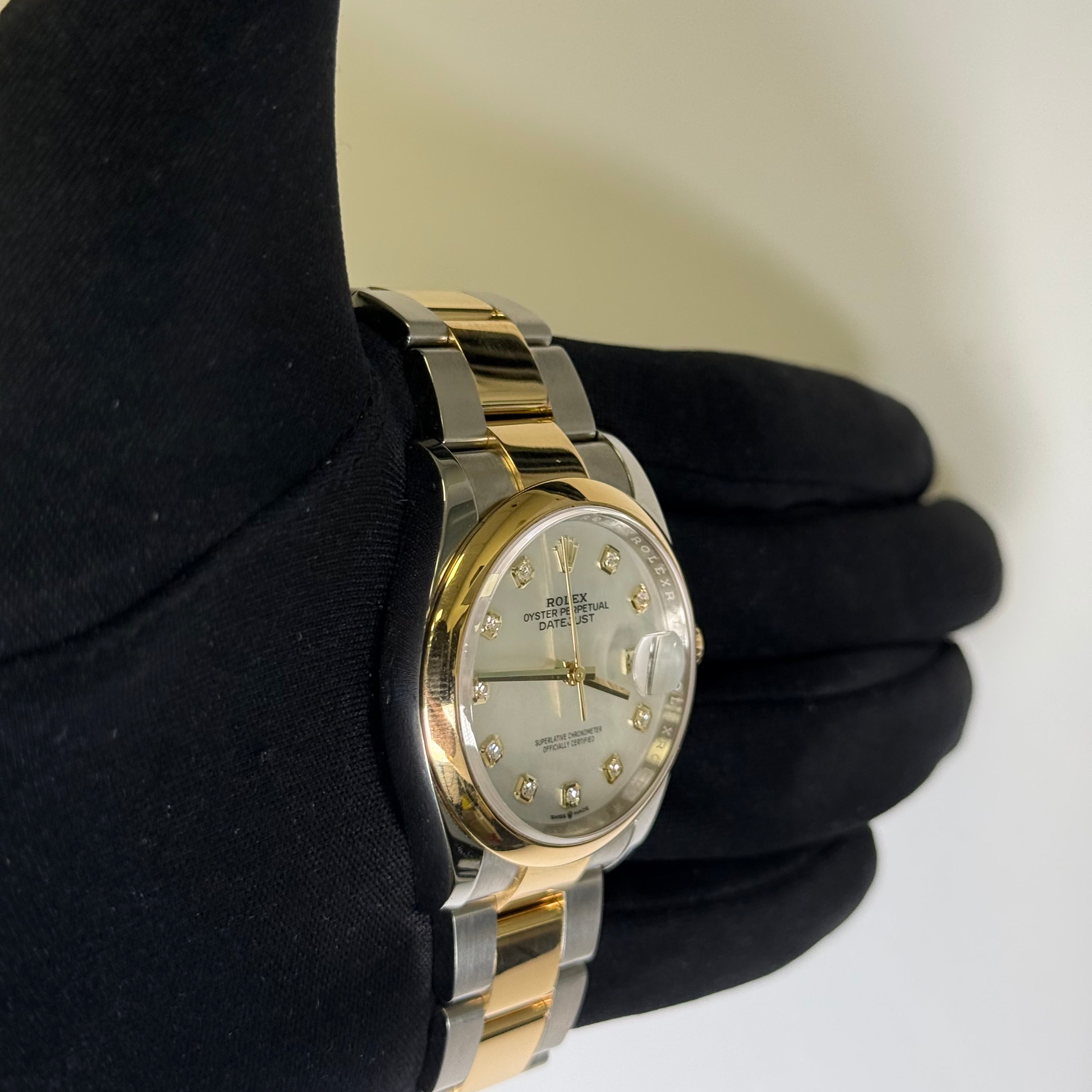 Rolex Datejust 36mm MOP Dial Watch Ref# 126203 - Happy Jewelers Fine Jewelry Lifetime Warranty
