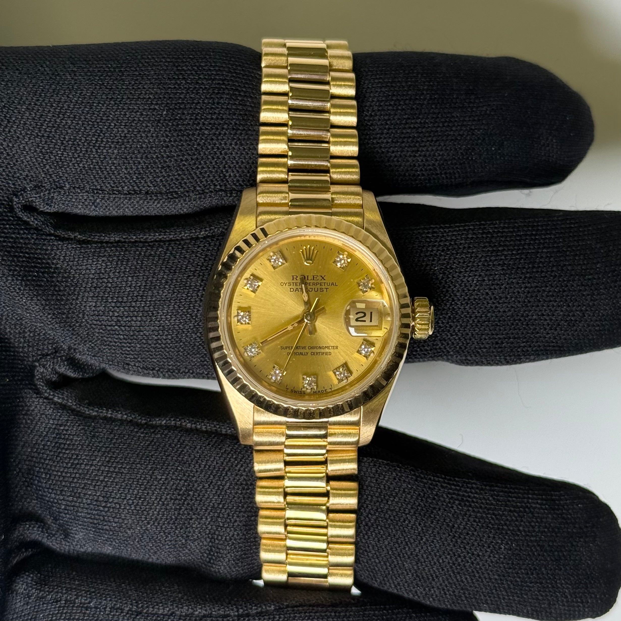 Rolex Datejust 26mm Champagne Dial Watch Ref# 69178 - Happy Jewelers Fine Jewelry Lifetime Warranty