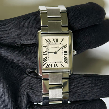 Cartier Tank Solo 34.8mm White Dial Watch Reference #W5200014 - Happy Jewelers Fine Jewelry Lifetime Warranty