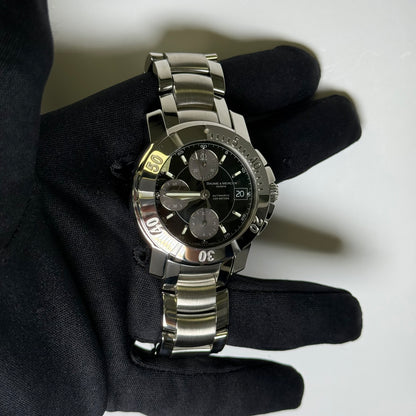 Baume & Mercier Capeland 40mm Black Dial Watch Ref# MOA08112/65352 - Happy Jewelers Fine Jewelry Lifetime Warranty