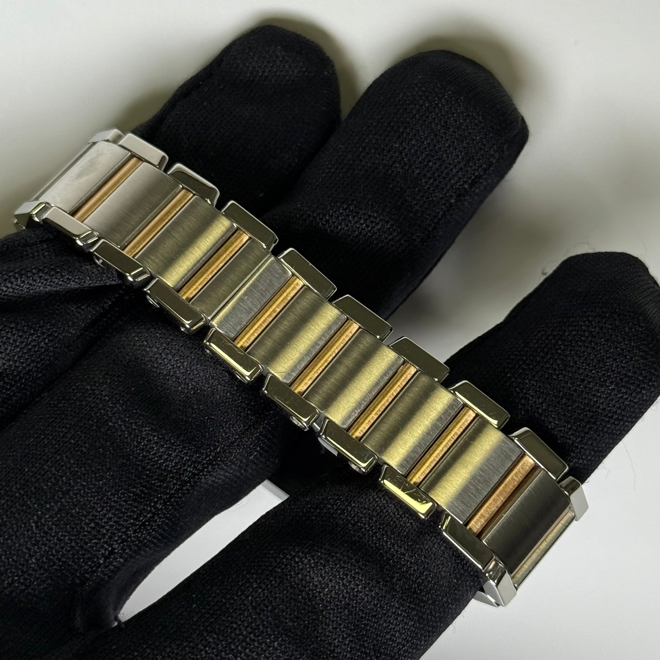 Cartier Tank 20mm Pink Mother of Pearl Dial Watch Ref# W51027Q4 - Happy Jewelers Fine Jewelry Lifetime Warranty