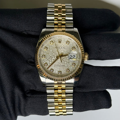 Rolex Datejust 36mm Silver Jubilee Dial Watch Ref# 116233 - Happy Jewelers Fine Jewelry Lifetime Warranty