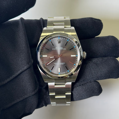 Rolex Oyster Perpetual 39mm Rhodium Dial Watch Ref# 114300 - Happy Jewelers Fine Jewelry Lifetime Warranty