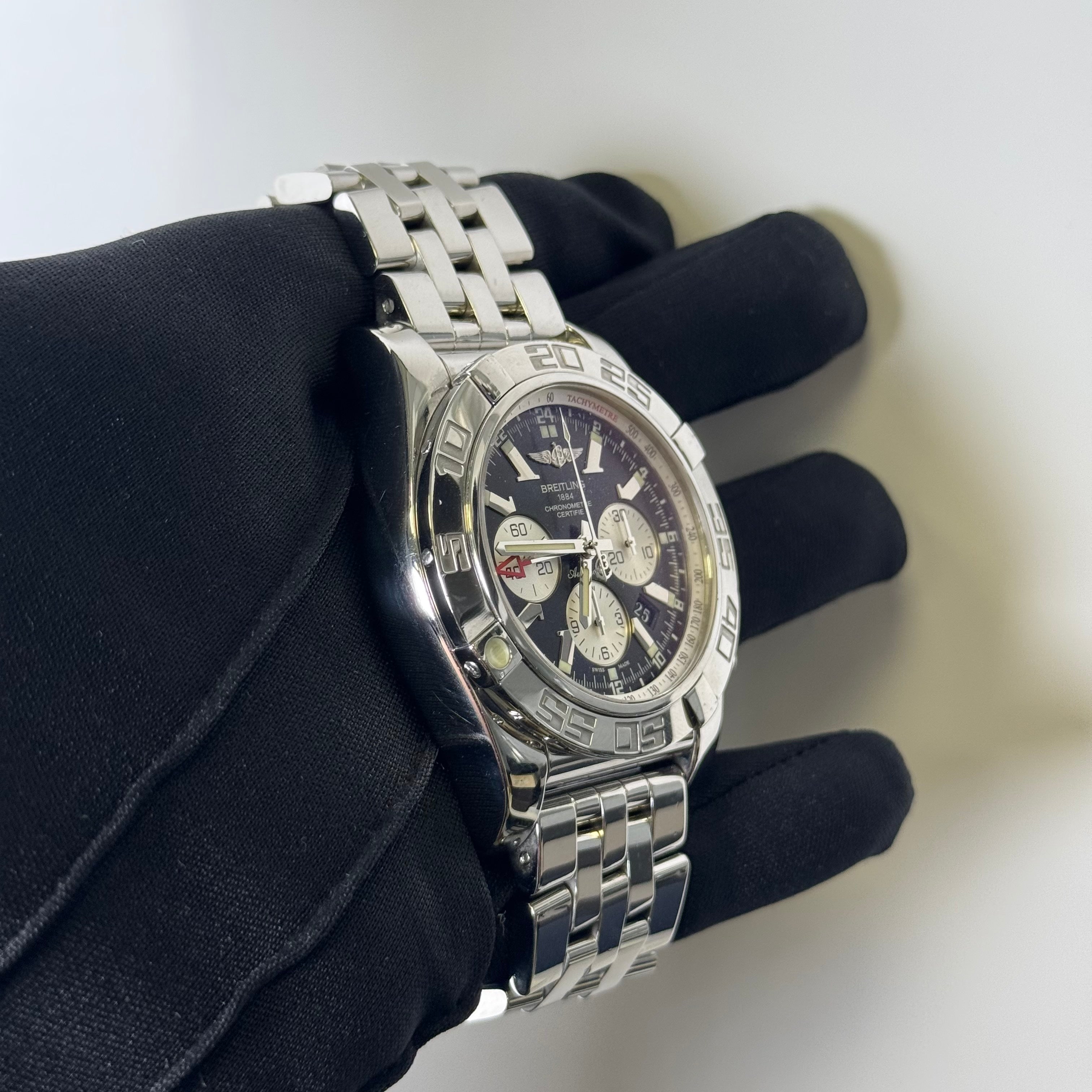 Breitling Chronomat GMT Black Chronograph Dial Ref# AB041012
