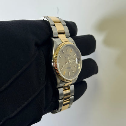 Rolex Datejust 36mm Champagne Dial Watch Ref# 16233