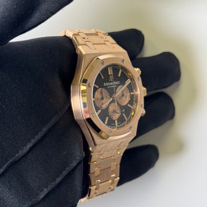 Audemars Piguet Royal Oak 41mm Chocolate Chronograph Dial Watch Ref# 26331OR.OO.1220OR.02 - Happy Jewelers Fine Jewelry Lifetime Warranty